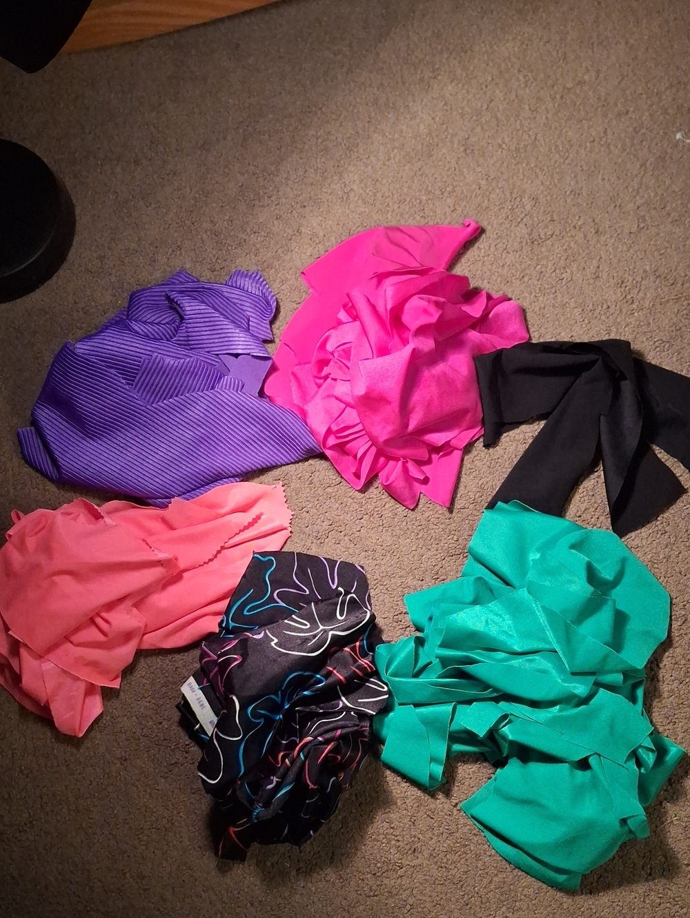 Assorted Swim Suit Fabric Scraps